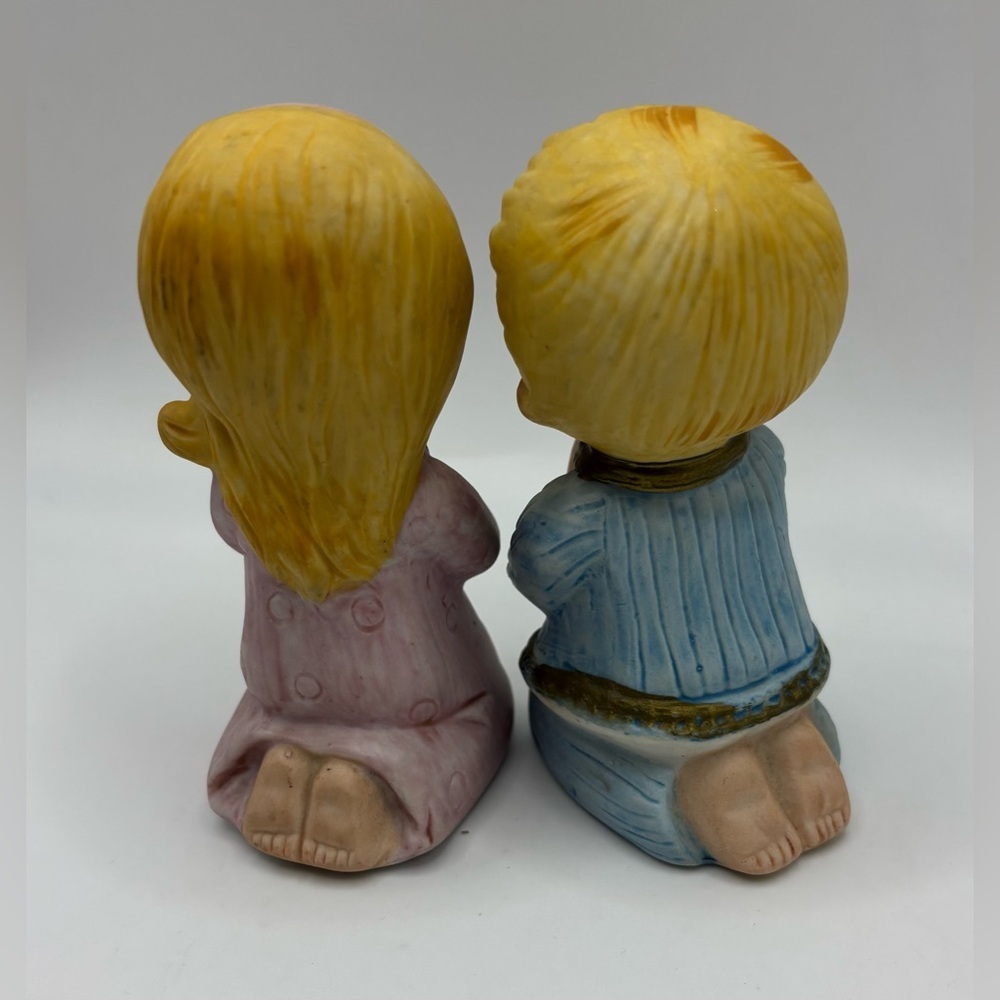 HOMCO 5211 Praying Boy Girl Figurines Set Vintage Home Interiors Taiwan Pair - Picture 2 of 4